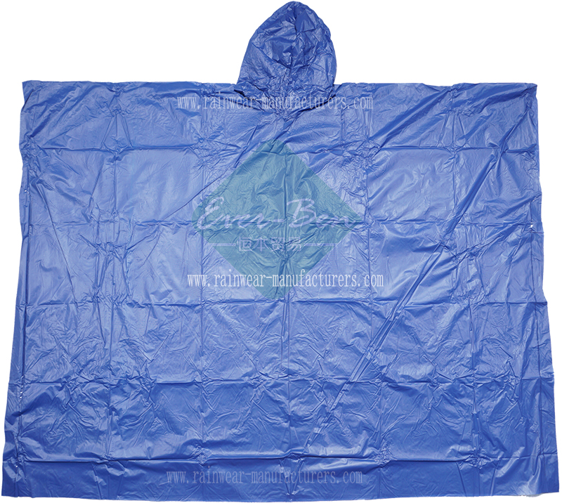 China blue Long rain poncho supplier